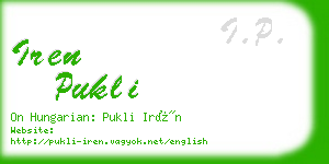 iren pukli business card